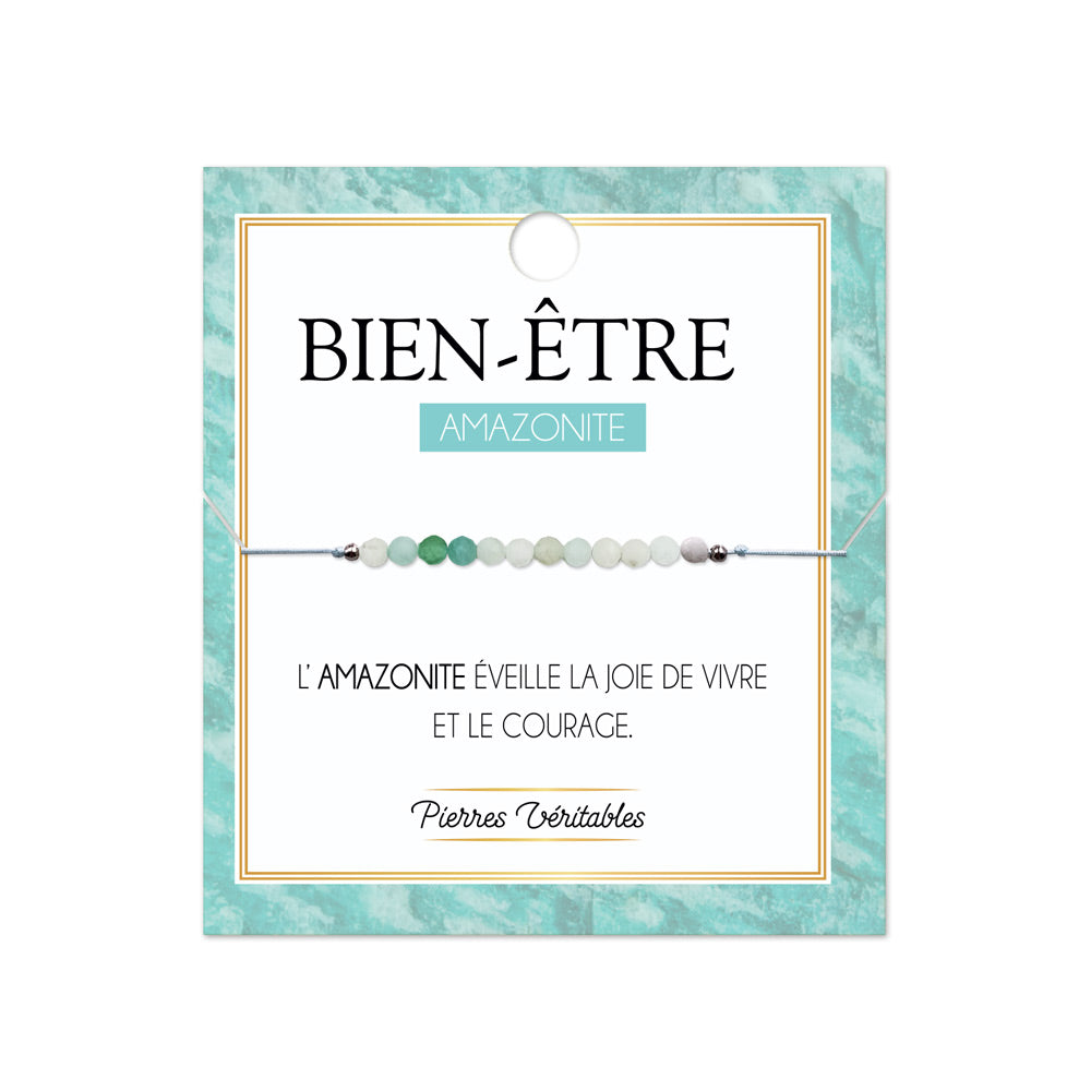 Bracelet en pierre d'Amazonite aux vertus bien-être