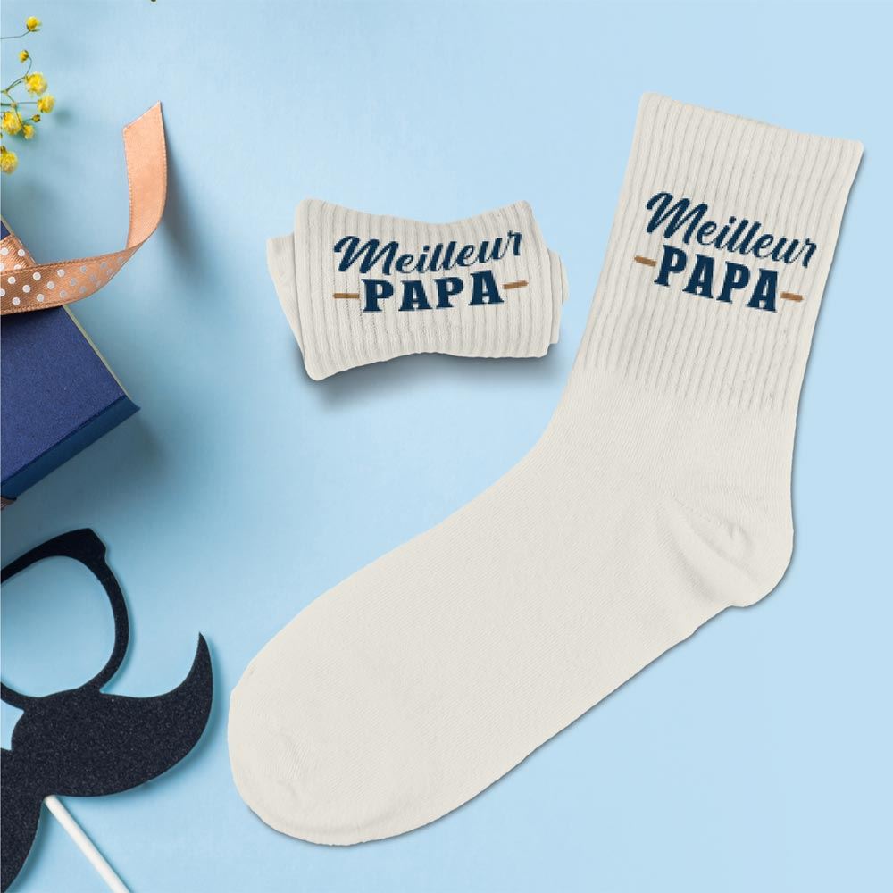 Chaussettes "Meilleur papa" / Taille unique : 39-45