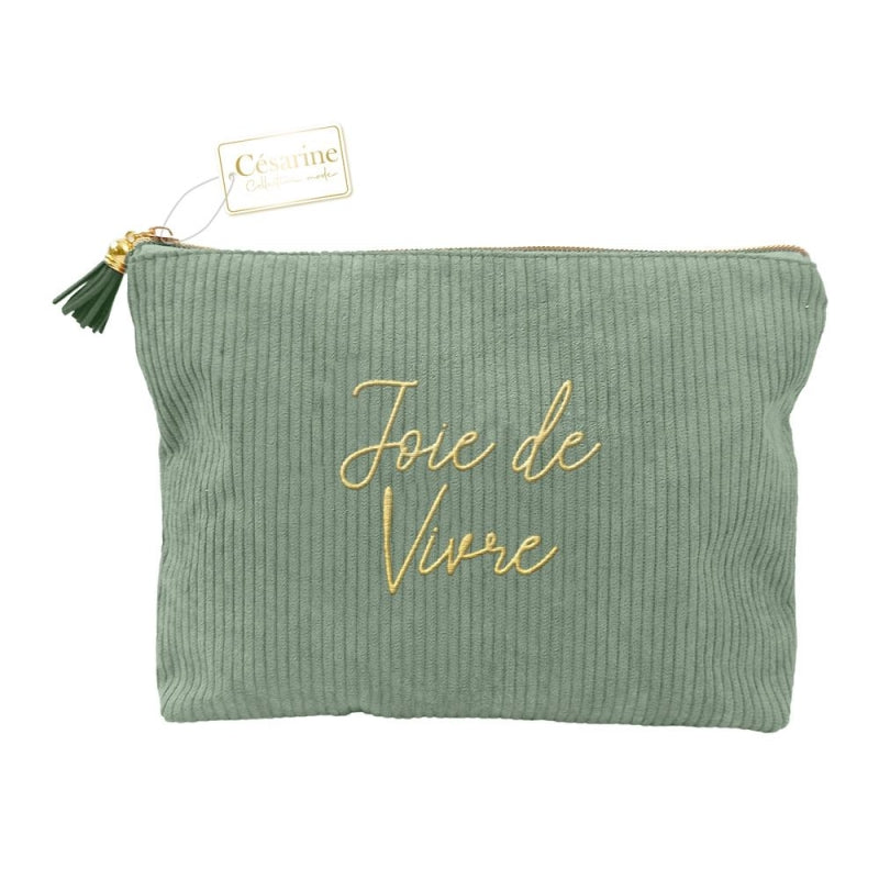 Pochette velours "Joie de vivre"