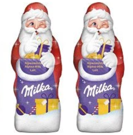 2 mini Père Noël milka (9g)