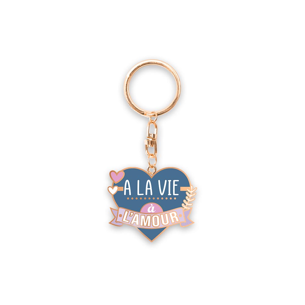 Porte clés "A la vie à l'amour"