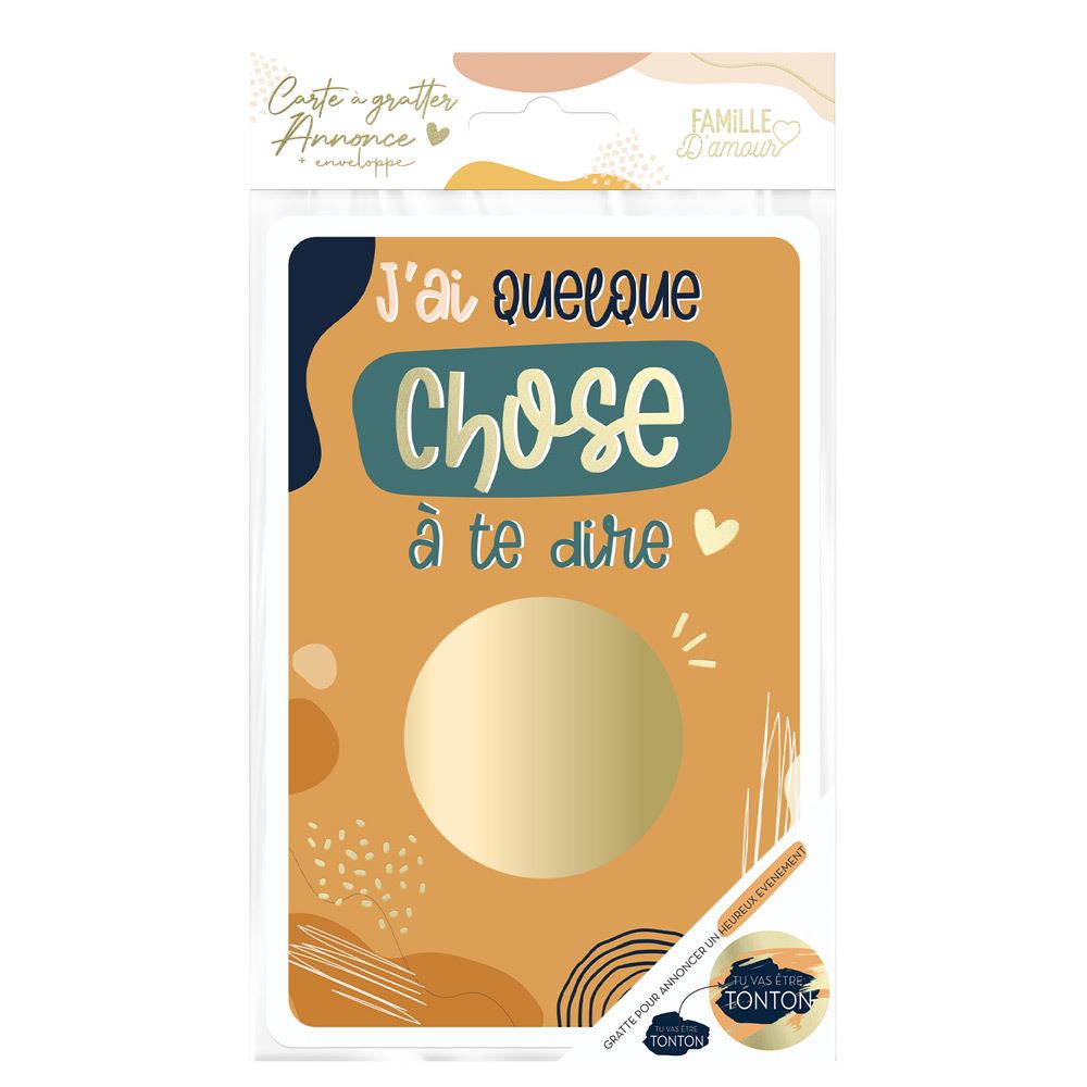 Carte à gratter annonce : "Tu vas être Tonton"