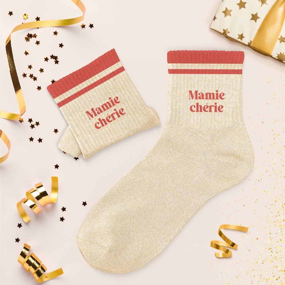 Chaussettes "Mamie chérie" / Taille unique : 36-42