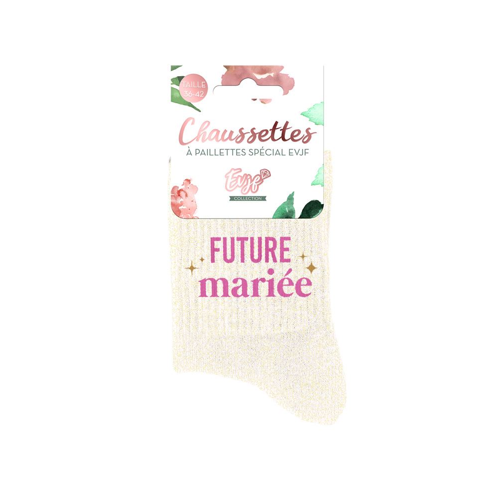Chaussettes "Future mariée" / Taille unique : 36-42