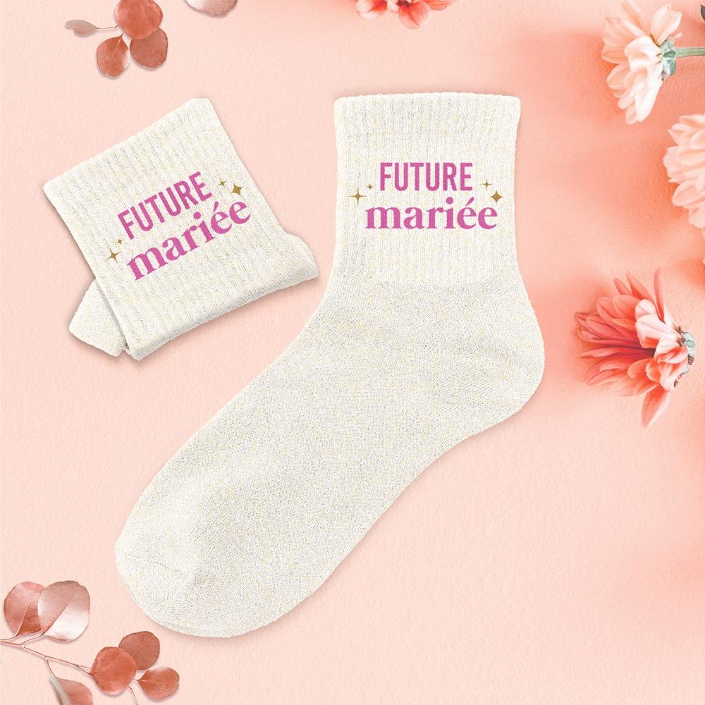 Chaussettes "Future mariée" / Taille unique : 36-42