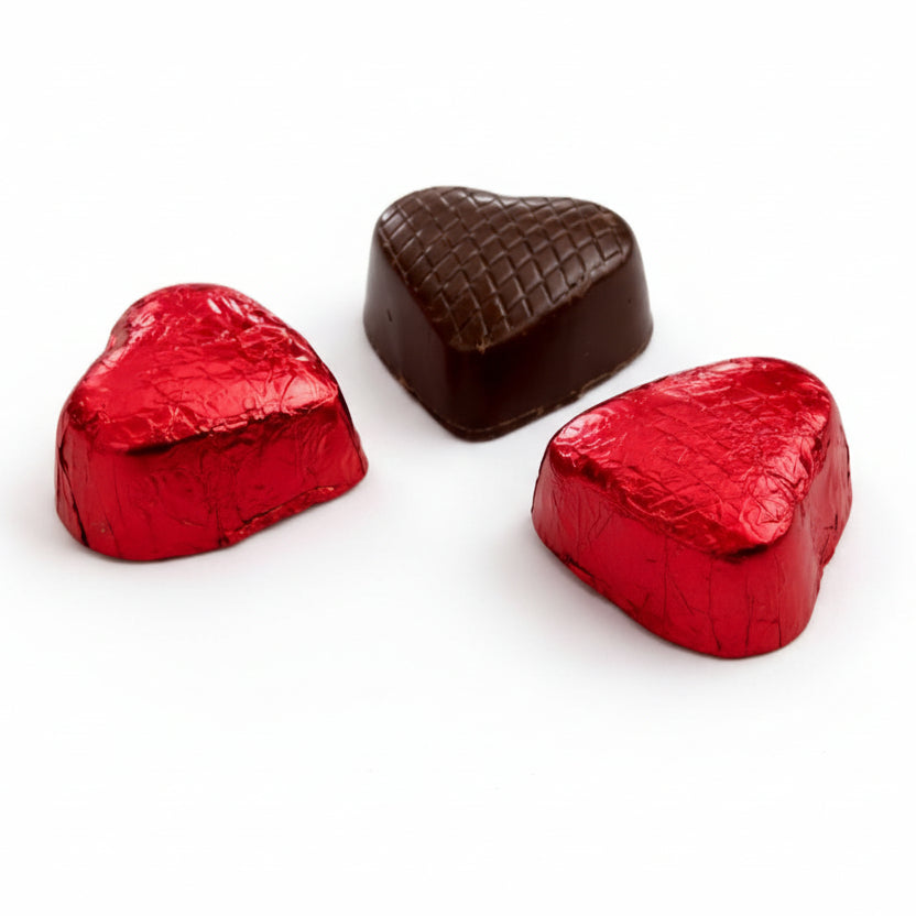 3 Chocolats lait coeur au praliné