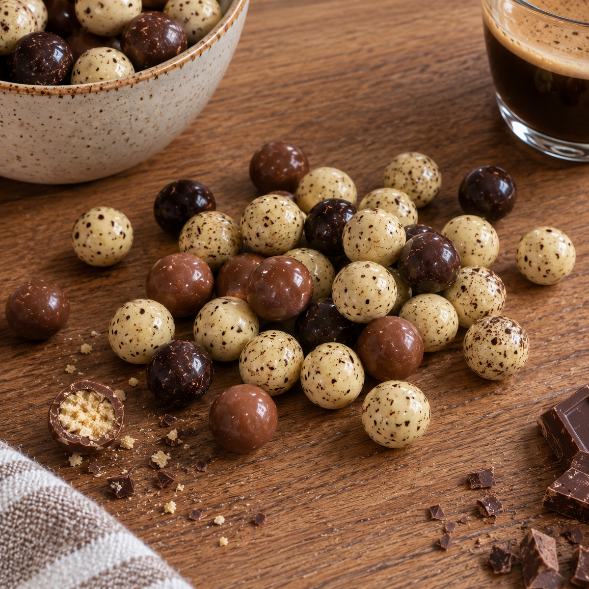 Billes Crac-biscuits enrobage 3 chocolats