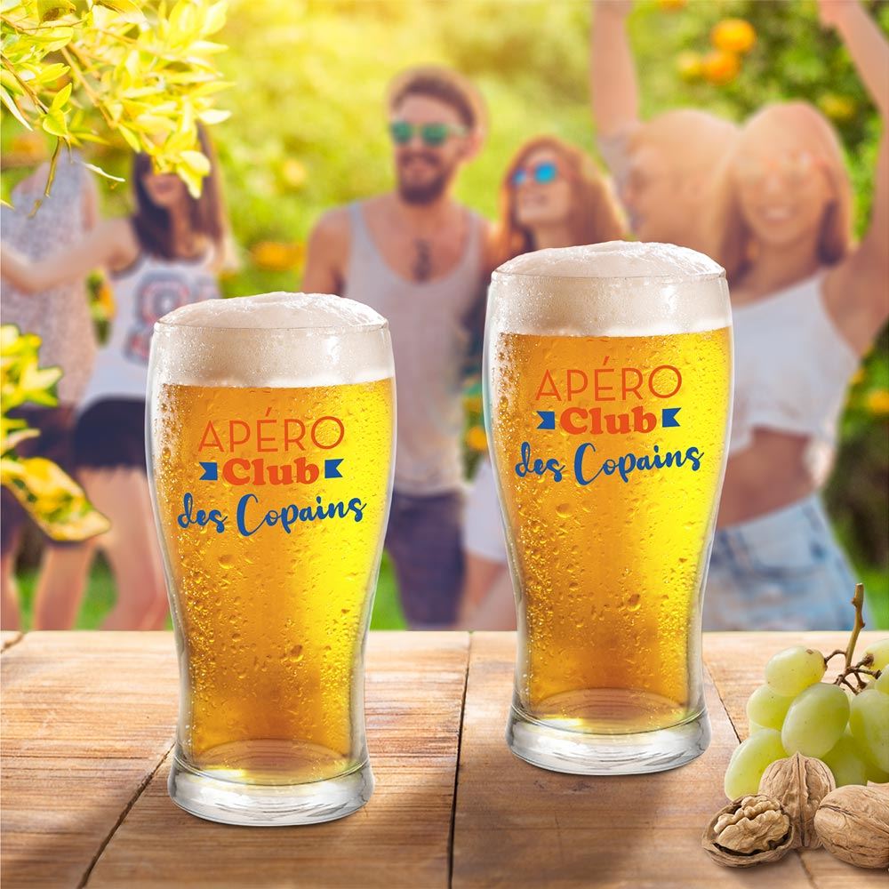 Verre à bière "L'Apéro Club des Copains"