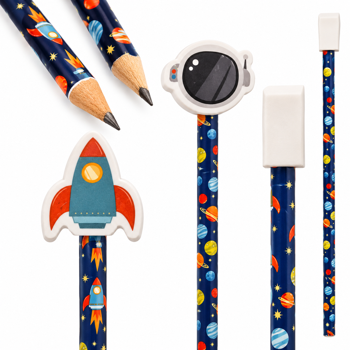 Crayon avec gomme – Thème Espace