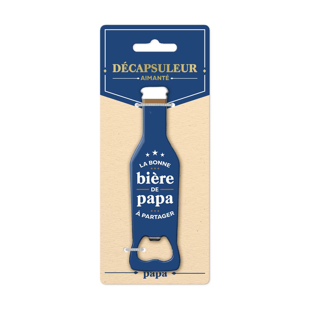 Décapsuleur bouteille "La bonne bière de papa à partager"