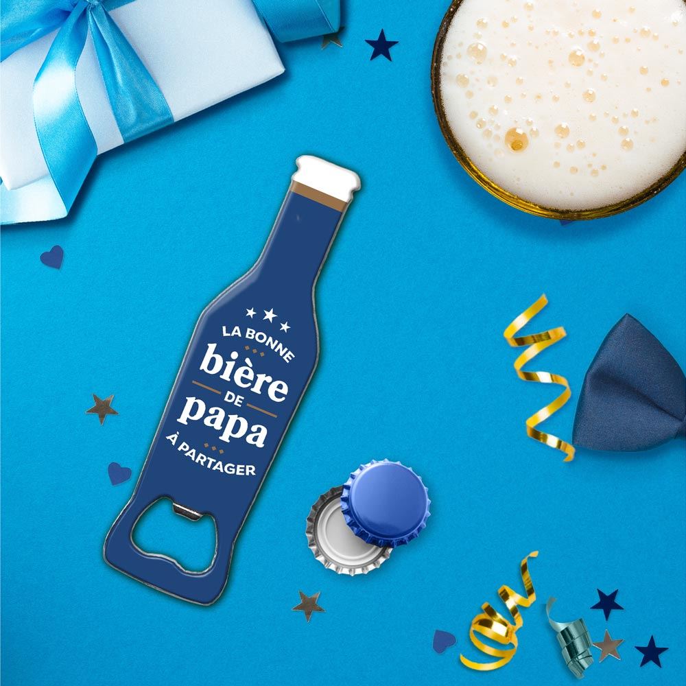 Décapsuleur bouteille "La bonne bière de papa à partager"