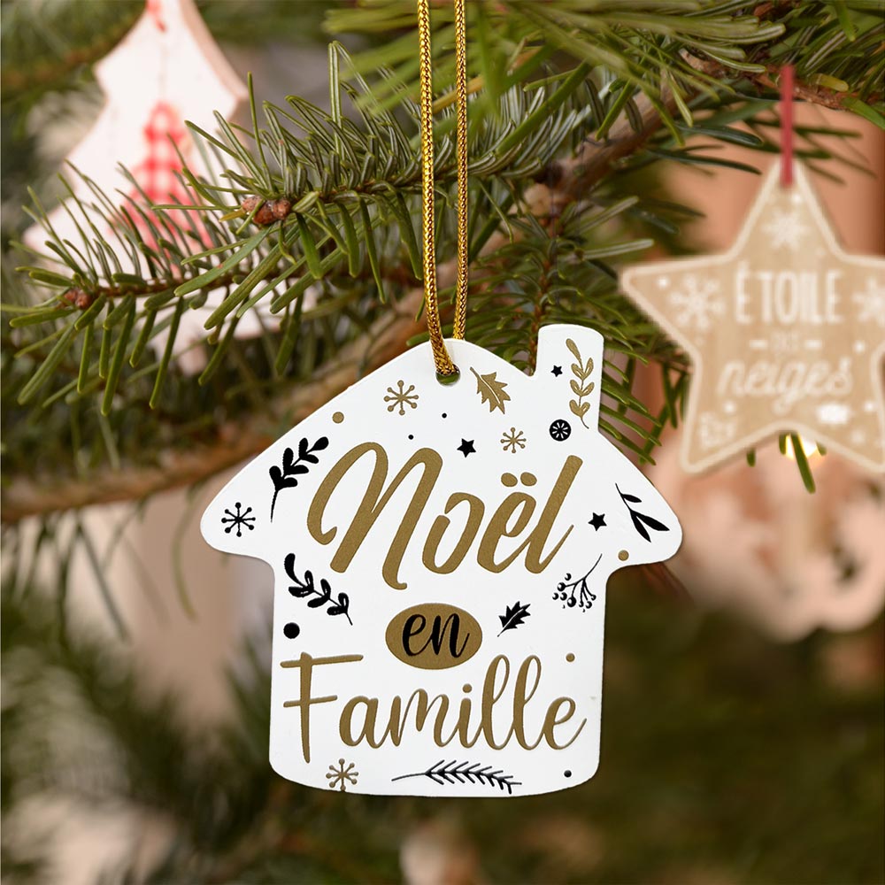Suspension pour le sapin "Noël en famille"
