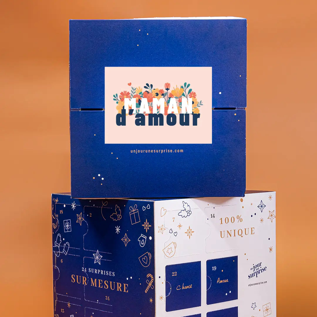 Calendrier de l'avent cube Maman à personnaliser