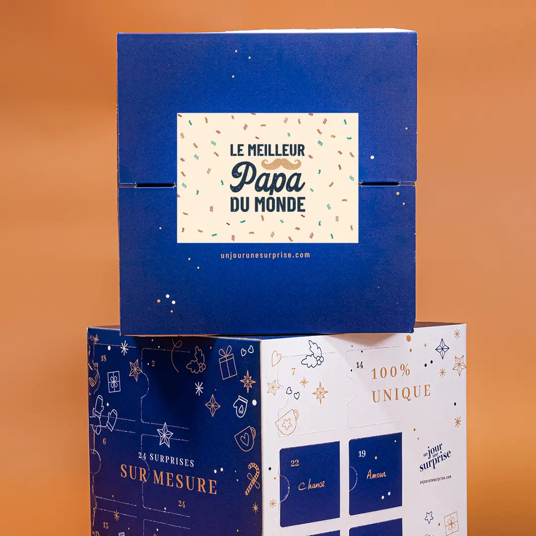 Calendrier de l'avent cube Papa à personnaliser