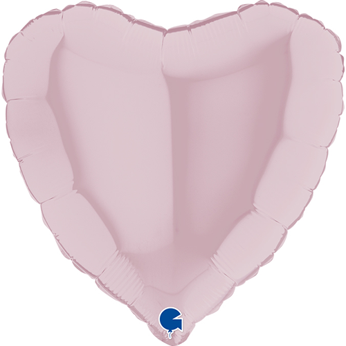 Ballon hélium coeur rose pastel