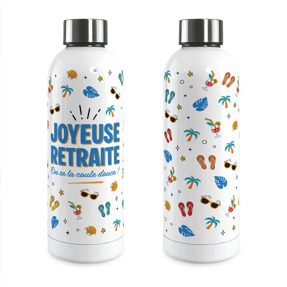 Gourde isotherme "Joyeuse Retraite"
