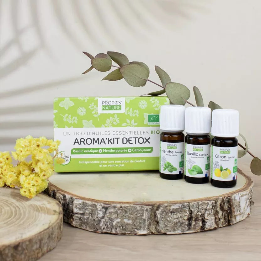 Kit d'huiles essentielles "detox" Bio