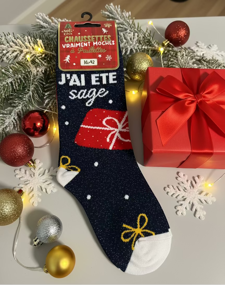 Chaussettes Humoristiques 'Joyeux Noël à La Meilleure Julia' - Taille 36-40 - Cadeau Drôle Pour Collègue, Secret Santa, Anniversaire