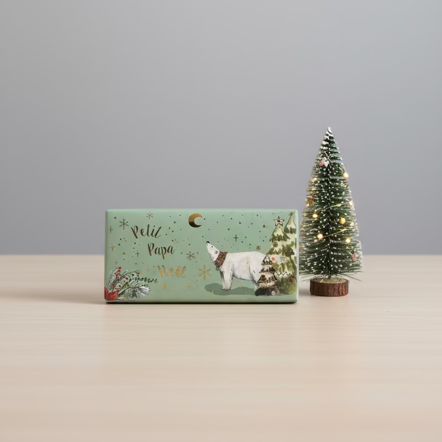 Mini tablette de chocolat au lait "Petit Papa Noël" - 30g