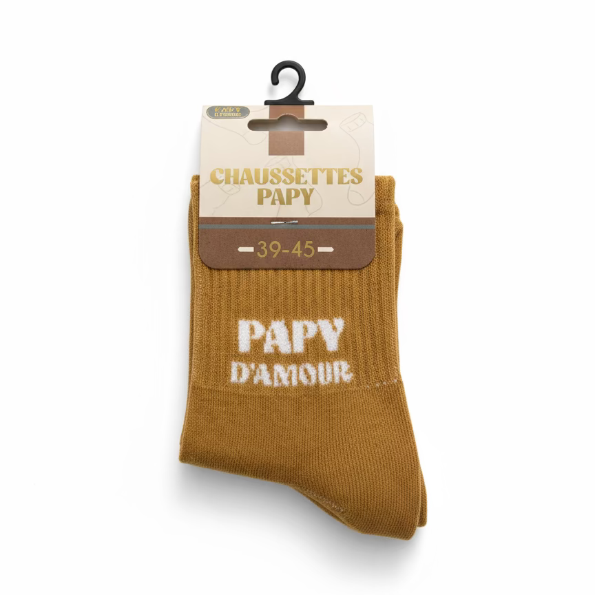Chaussettes "Papy d'amour" / Taille unique : 39-45
