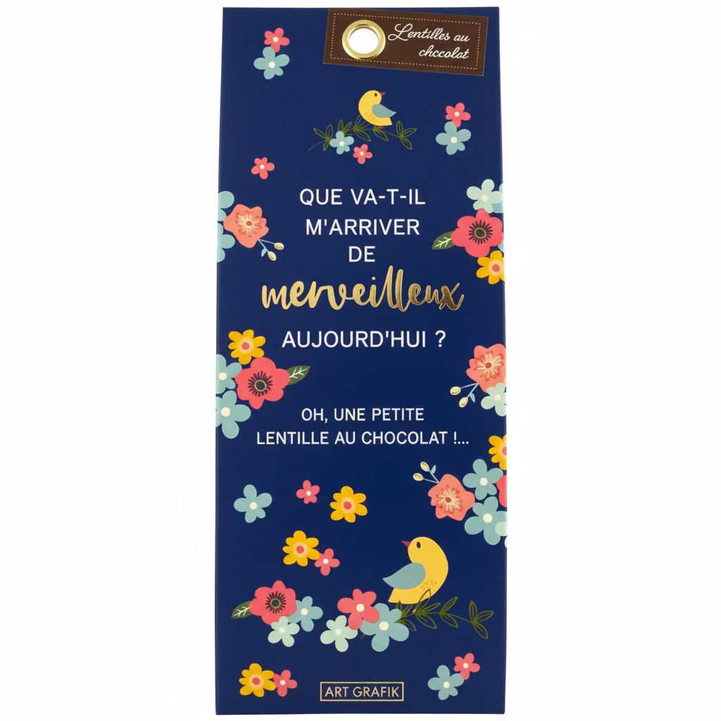 Lentilles au chocolat "Que va-t-il m'arriver de merveilleux aujourd'hui ?"