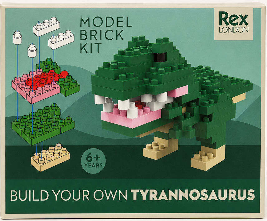 Mini kit de construction en briques - Tyrannosaure / Panda (119 pcs)