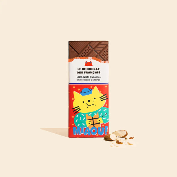 Mini tablette chocolat lait & éclats d'amandes - Le Chocolat des Français
