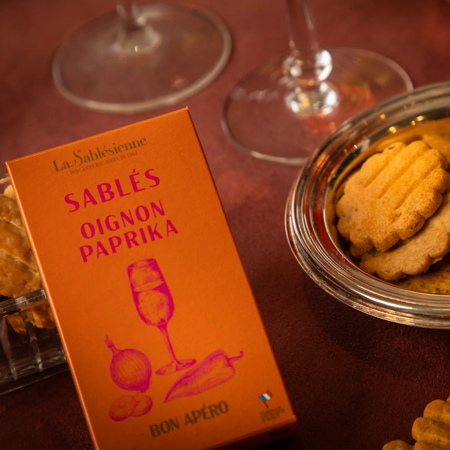 Biscuits sablés apéritif oignon et paprika - 40 g