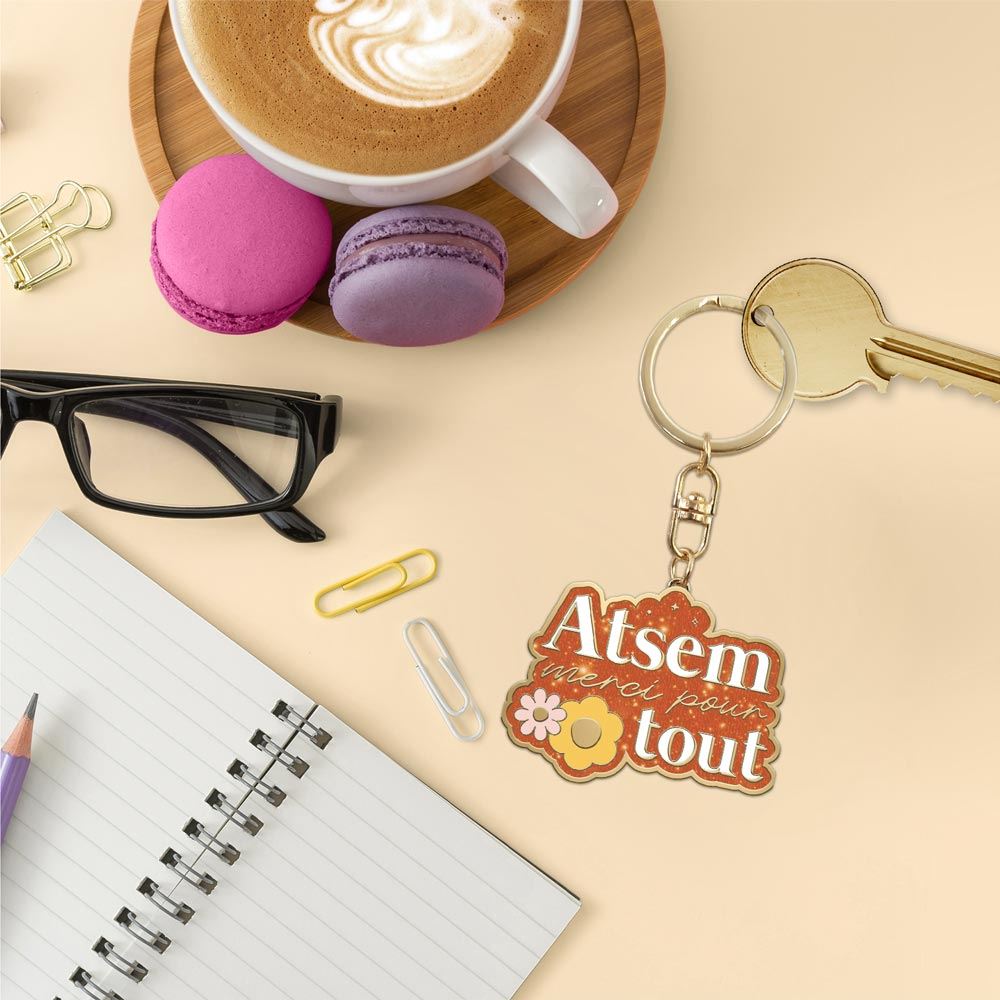 Porte-clés "Atsem merci pour tout"