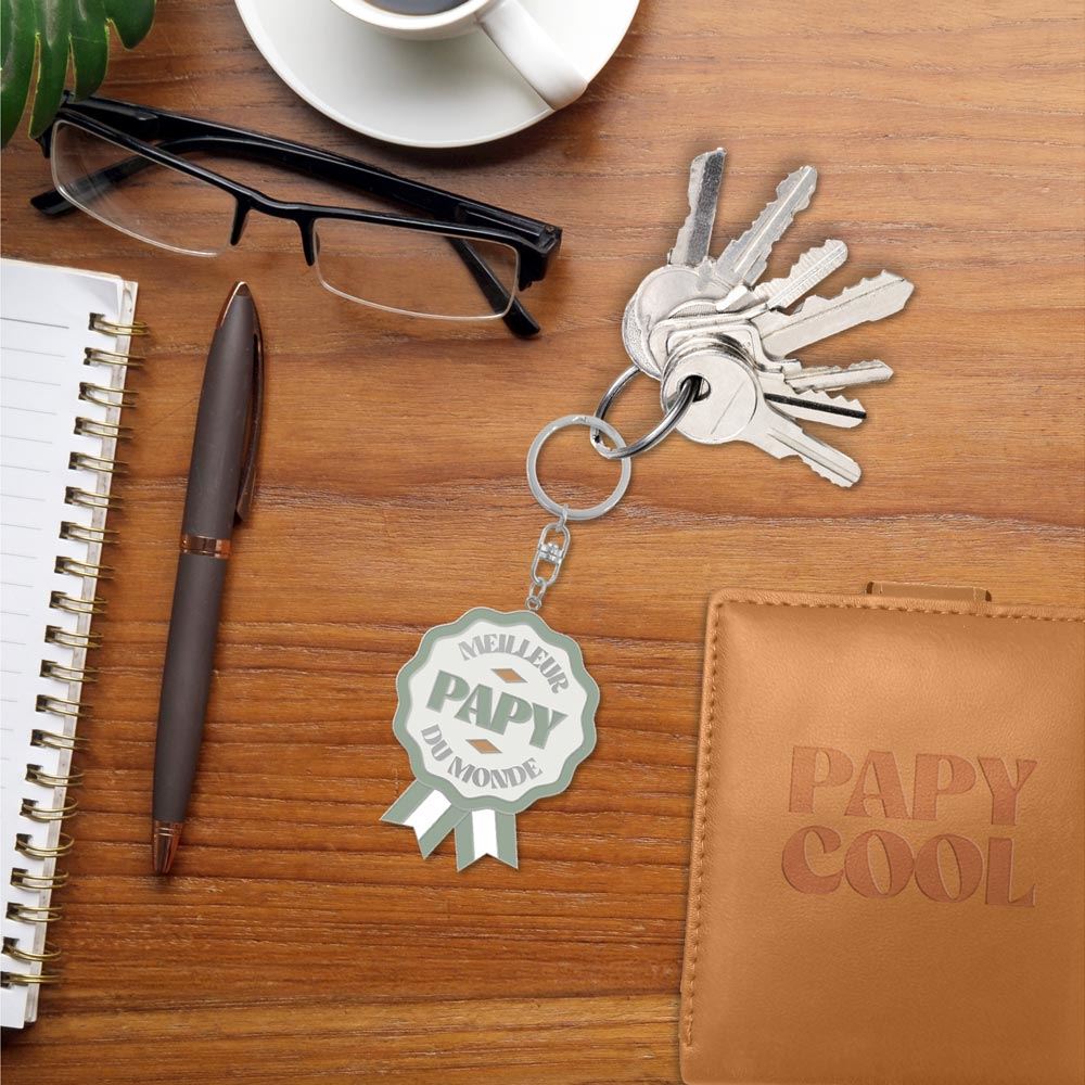 Porte clés "Meilleur papy du monde"