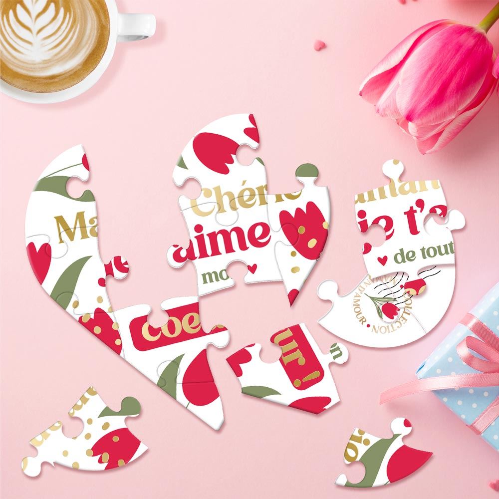 Puzzle à assembler "Maman je t'aime"