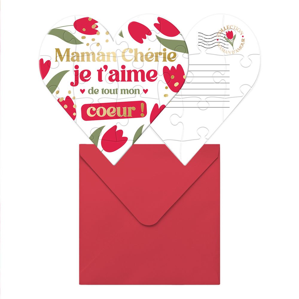 Puzzle à assembler "Maman je t'aime"
