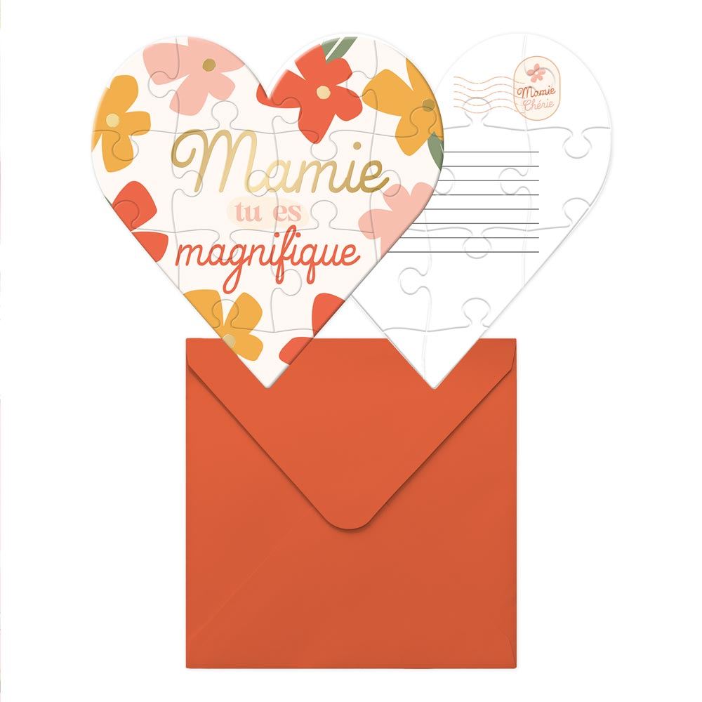 Puzzle à assembler "Mamie tu es magnifique"