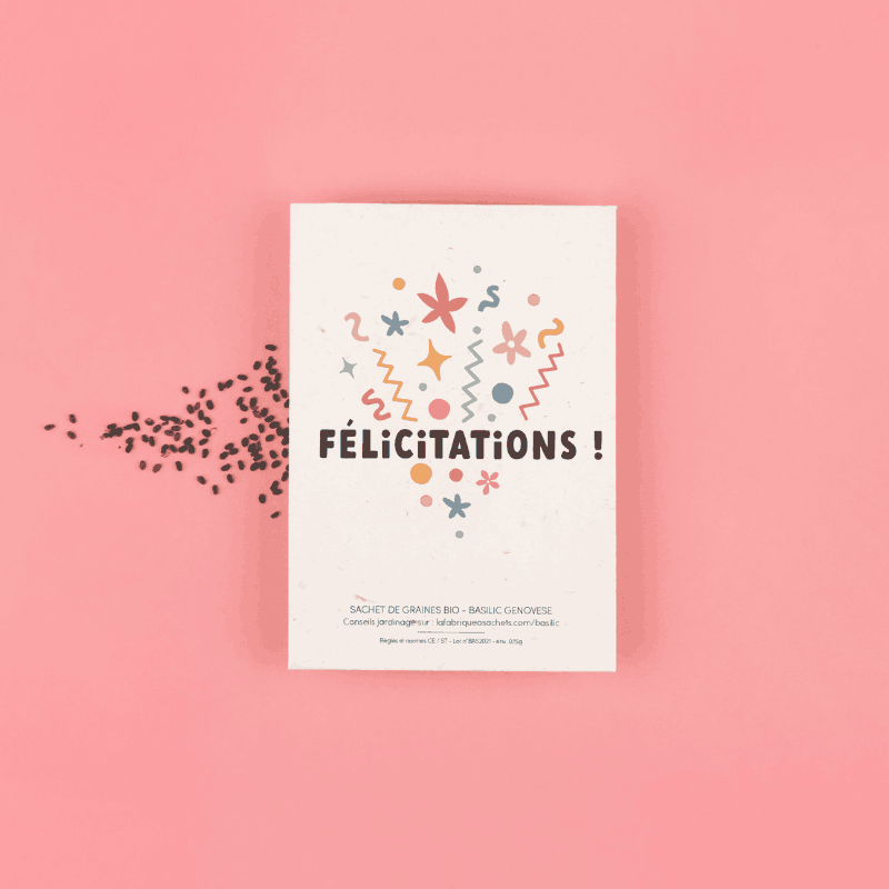 Félicitations! - Sachet de graines à planter