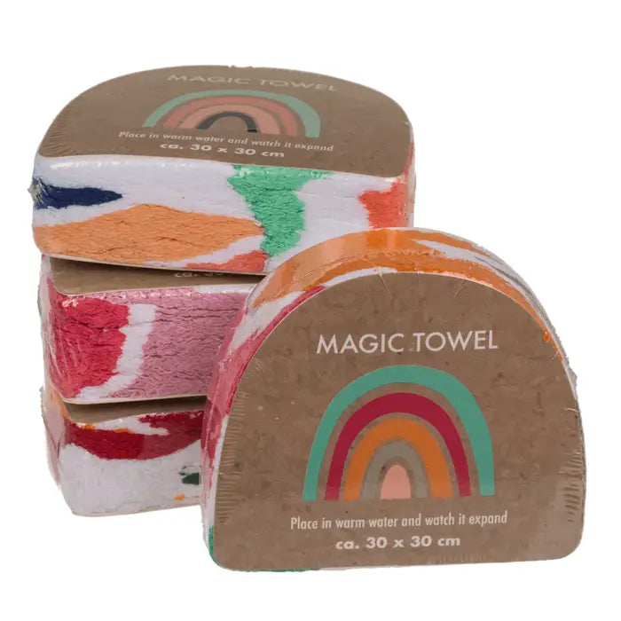 Serviette magique en coton Arc-en-ciel – Modèle aléatoire