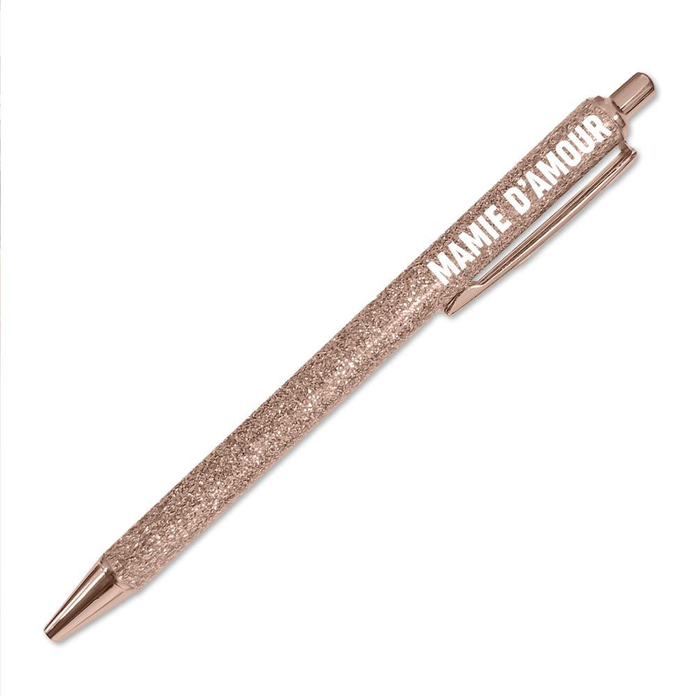 Stylo à paillettes Rose Gold "Mamie d'amour"