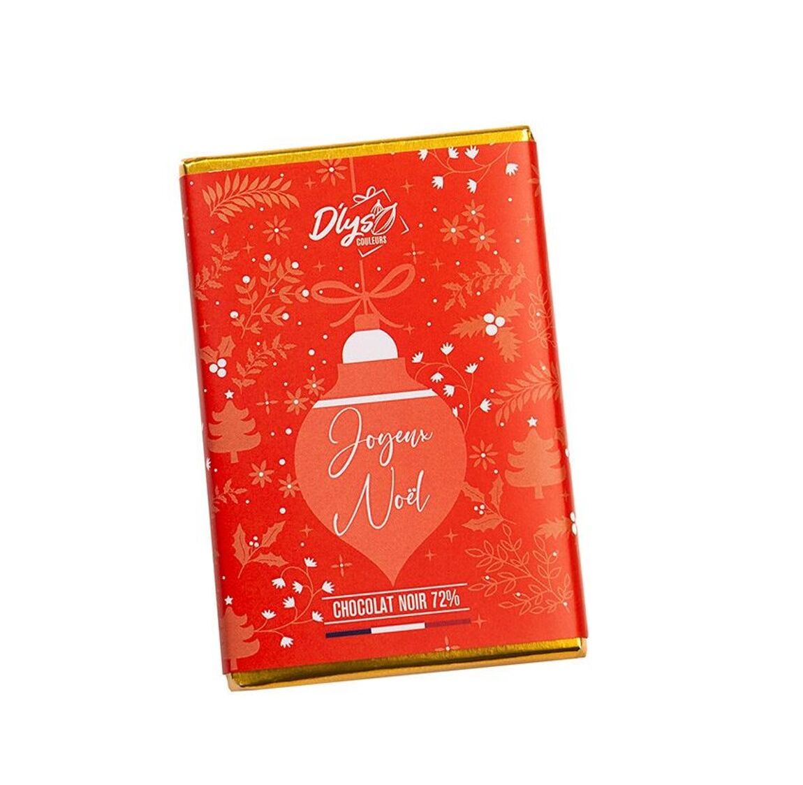 Mini tablette de chocolat noir - Joyeux Noël 30g