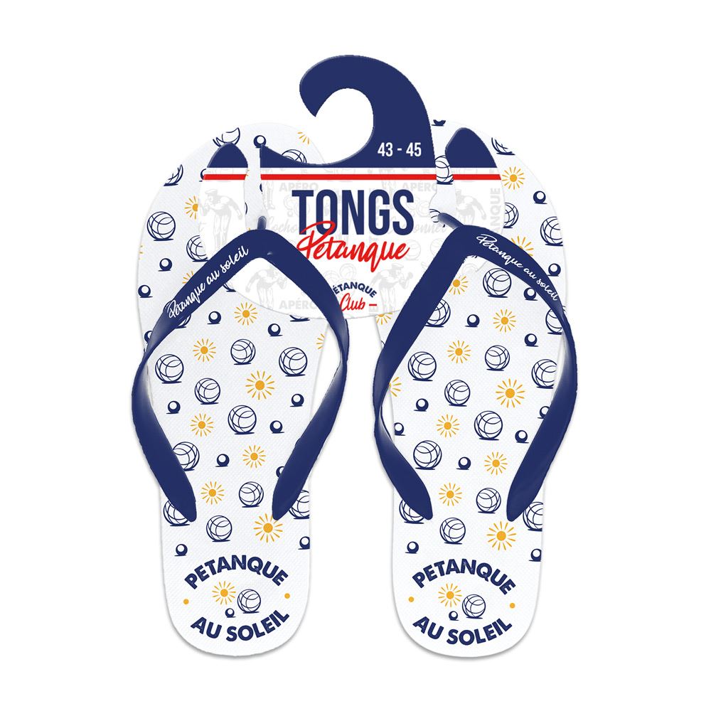 Tongs "Pétanque au soleil" / Taille : 43-45