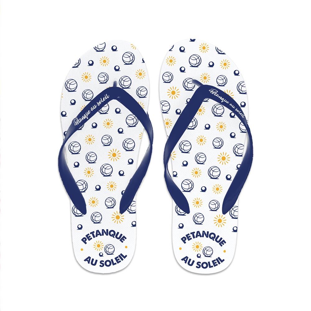 Tongs "Pétanque au soleil" / Taille : 43-45