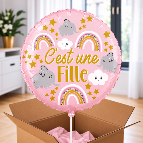 Ballon hélium "C'est une fille"
