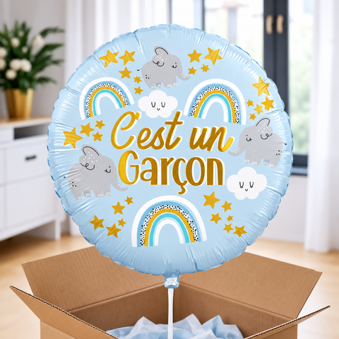 Ballon hélium "C'est un garçon"