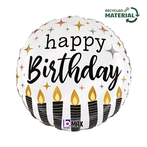 Ballon hélium "Happy birthday" - bougie