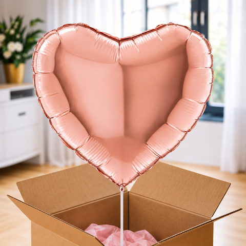 Ballon hélium coeur rose gold