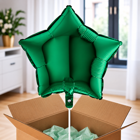 Ballon hélium étoile vert