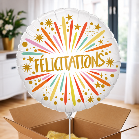 Ballon hélium "Félicitations"