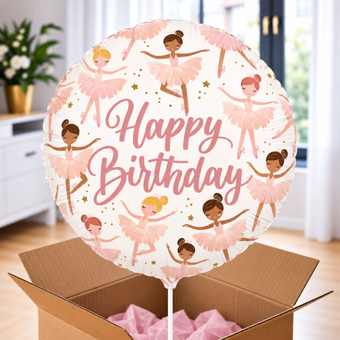 Ballon hélium "Happy birthday" ballet