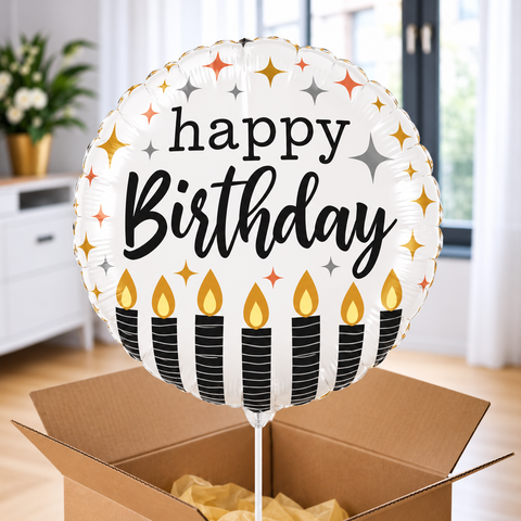 Ballon hélium "Happy birthday" - bougie