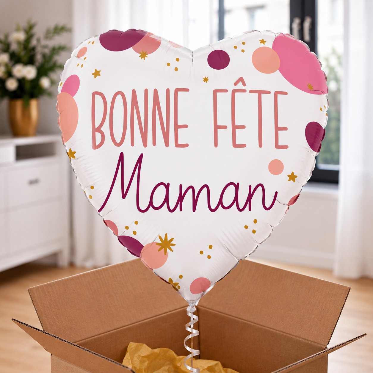 Ballon hélium "Bonne fête maman"