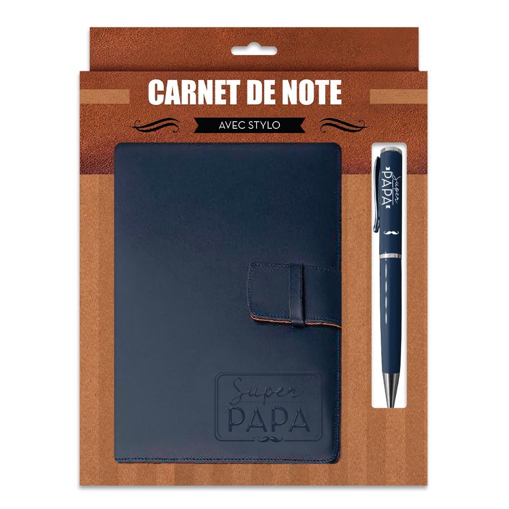 Carnet de notes avec stylo - Super Papa