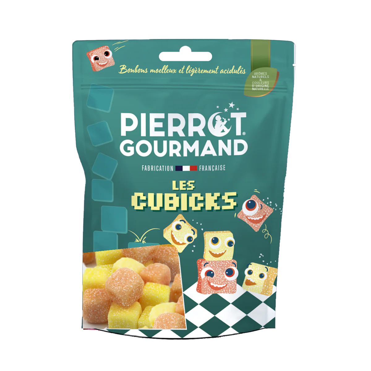 Sachet de bonbons artisanaux "Cubicks" - arômes naturels